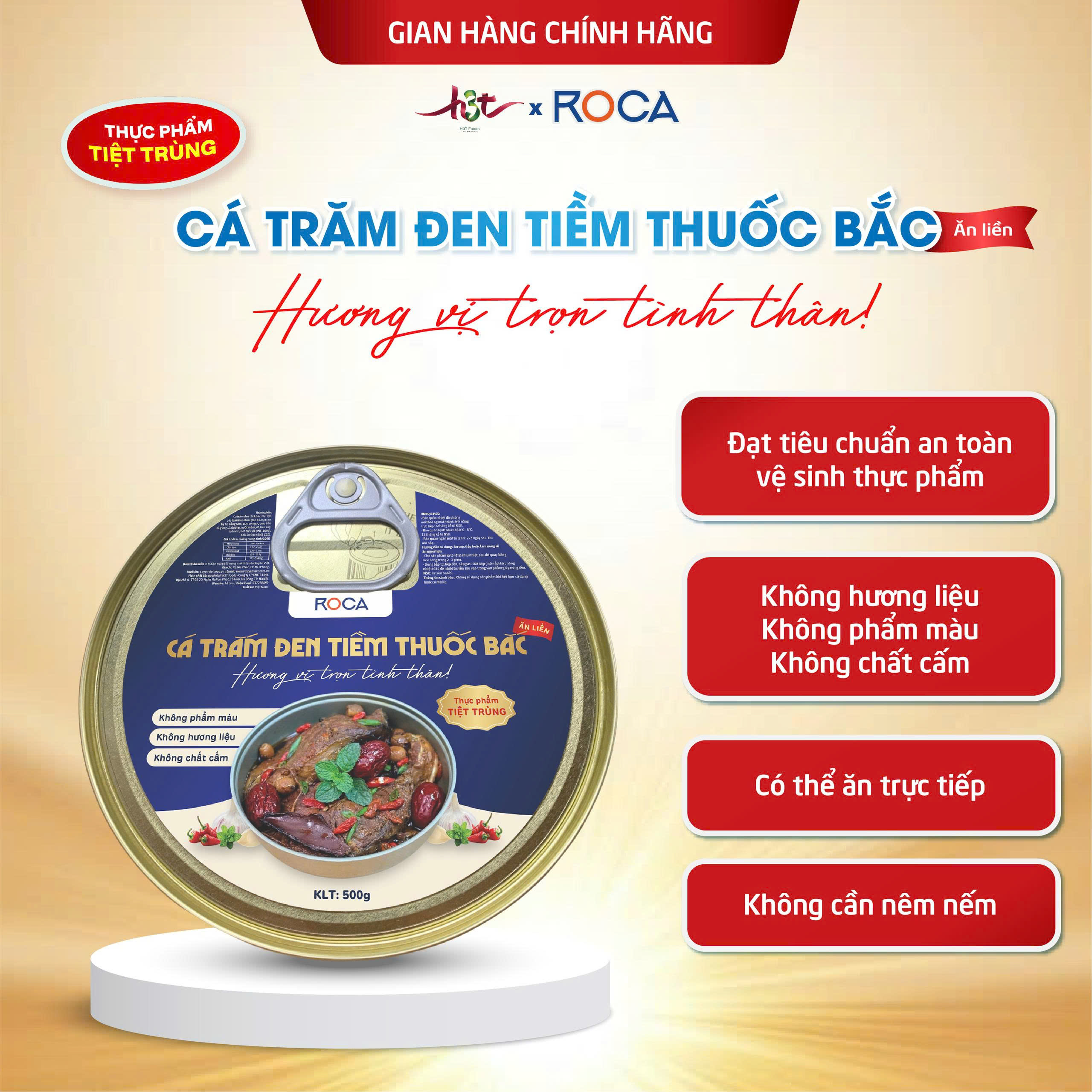 CÁ TRẮM ĐEN TIỀM THUỐC BẮC ROCA – 500G