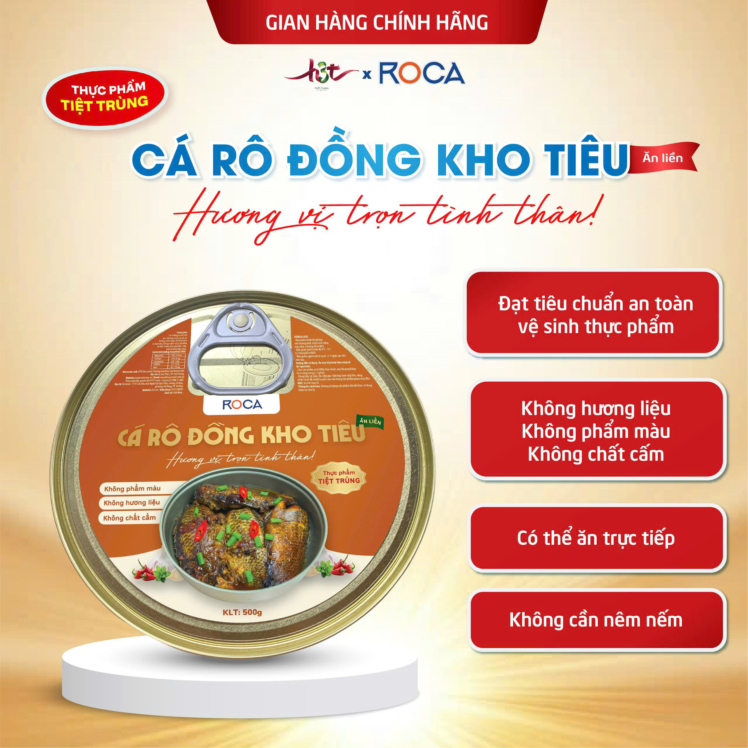 CÁ RÔ ĐỒNG KHO TIÊU– 500G