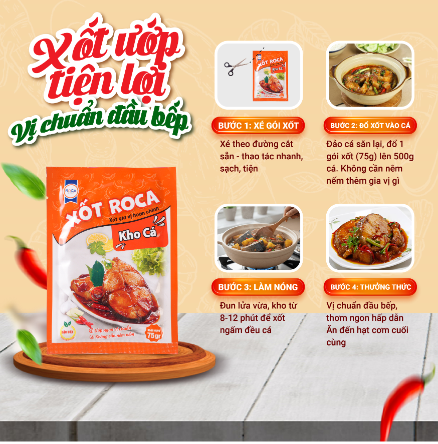XỐT ROCA KHO CÁ